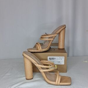 LONDON RAG DANDELION HIGH BLOCK HEELED SANDALS FTL-05-007